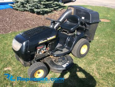 Yard machine riding mower best sale bagger attachment