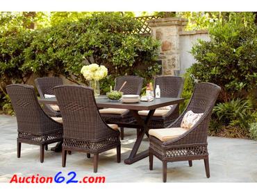 Auction62 Hampton Bay Woodbury 7 Piece Wicker