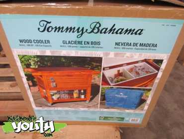 wooden tommy bahama cooler