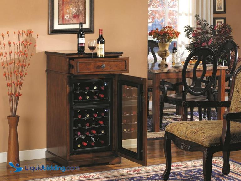 Wine cooler cabinet with best sale granite top