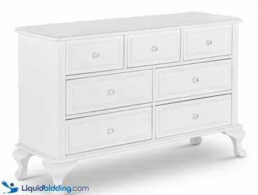 jenna 7 drawer white dresser