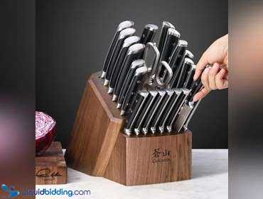 Cangshan S Serie Messerblock-Set – 12-teilig, Deutscher Stahl, Ergonomisch & Scharf