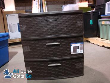 All Done Gotta Go New Sterilite 3 Drawer Wide Weave