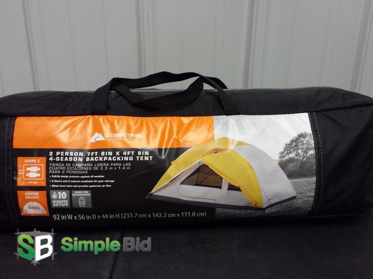 Ozark trail 2 person 4 season backpacking tent sale