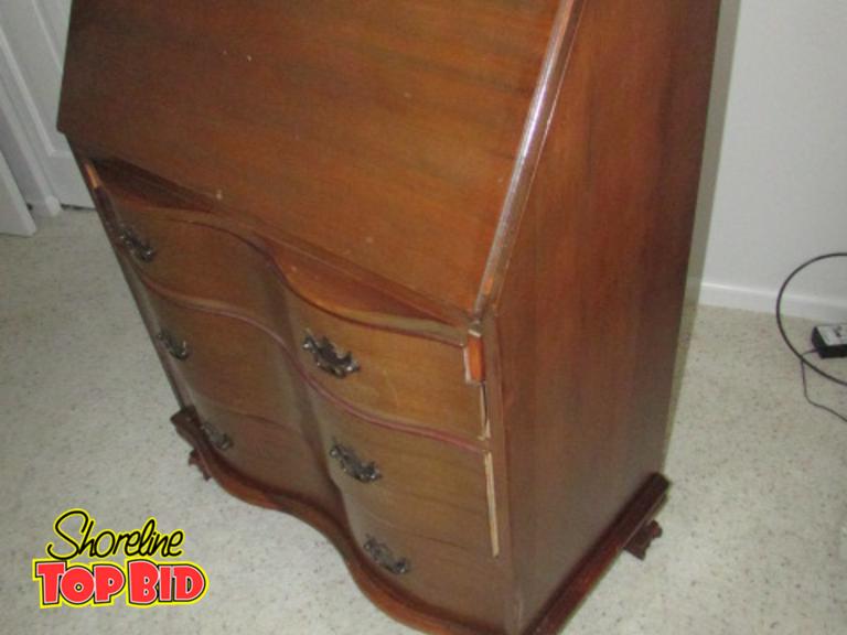 Shoreline Top Bid Antique Cherry Wood Secretary Desk