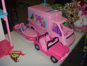 barbie jeep with boat