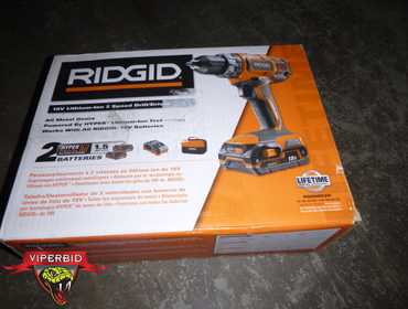 Viperbid Ridgid 18V lithium ion 2 speed drill