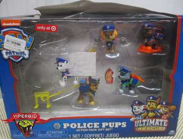 Paw patrol ultimate police cheap rescue figure pack gift set