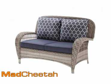 Hampton bay beacon park gray wicker outdoor dining set with midnight cushions sale