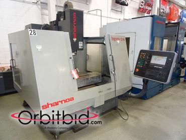 (1) Sharnoa model HPM-24 Vertical Machining Center, 16" x 32" T-Slot table, 16 station automatic...