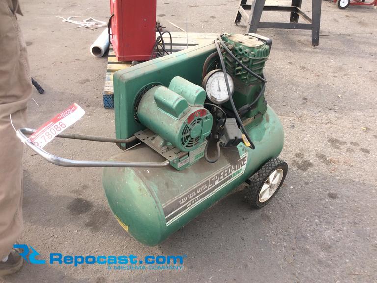 Speedaire cast iron Series air compressor, model#3Z355J1, single phase, 120 volt.