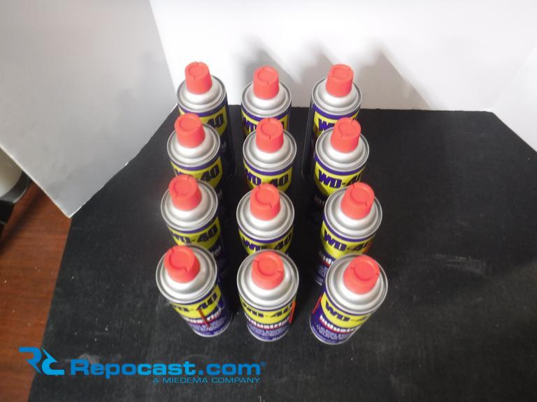 Lot of (12) 16oz areosole can's of WD-40, stop squeaks, loosens rusted parts. 