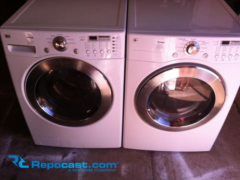 LG TROMM front load washer and 220V dryer set. LG TROMM washer stainless steel drum -ultra...