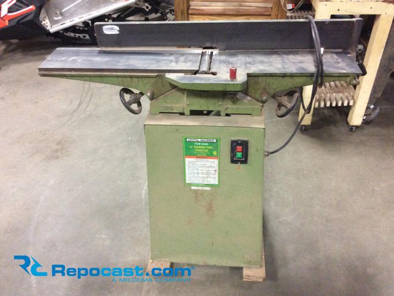 Central Machinery 6" Rabbeting Jointer, model 30289, used