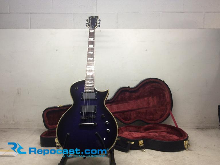 ESP LTD 401-FM purple electric guitar, comes with hard case, stand not included 