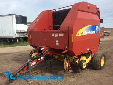 New Holland BR7090 Round Baler, 5’ x 6’ bales, PTO driven tine pick up, automatic bale tie system...