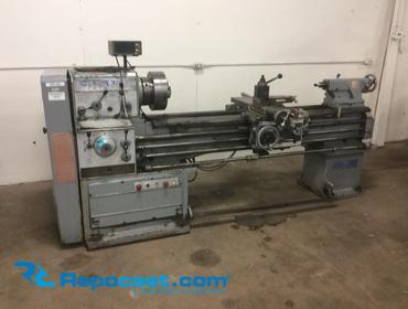 Sharp 1860L Metal Lathe, 220 volt 3 phase, 18” swing, approx 10” swing over carriage, 56” length...