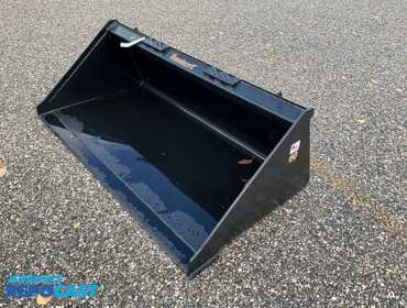 New 60” Tomahawk smooth bucket with weld on cutting edge, universal skid steer quick attach, (3016-7