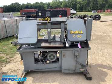 DoAll Model C-70 Metal Cutting Band Saw, approx. 16.5” wide max cut, coolant pump, 480 volt 3...