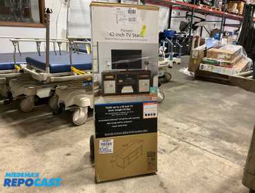 (1) Mainstays Parsons 42In Tv Stand (Open Box Possibly Damaged)