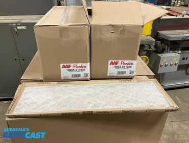 (14) Boxes of (12) AAF Flanders 10x30x1 Flat Panel EZ II Air Filters, Part No. 10055.011030