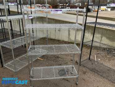 Repocast.com® | (1) metal rolling display rack. 57” x...