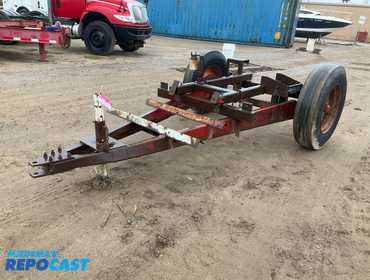Homemade single axle farm/yard trailer frame, 128” front pin to end of frame, hard mount axle, 8...