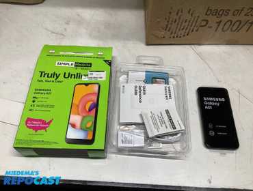 Samsung galaxy A01 T.7 inch HD+ screen with 16 GB storage space model SM-S111DL(GP), includes...