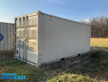 2021 20’ Shipping / Storage Container, 8’ wide x 8’6” tall, swing doors on one end, wood deck,...