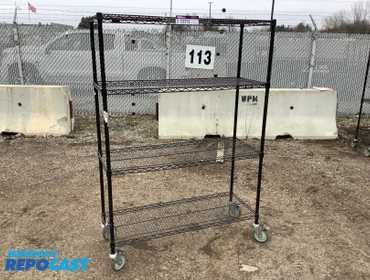 Repocast.com® | Lot of (1) ULINE Black wire rack...