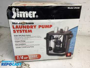 Repocast.com® | Simer self contained laundry pump...