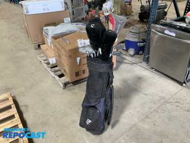 Golf bag full of miscellaneous golf clubs. Police Seized. 
