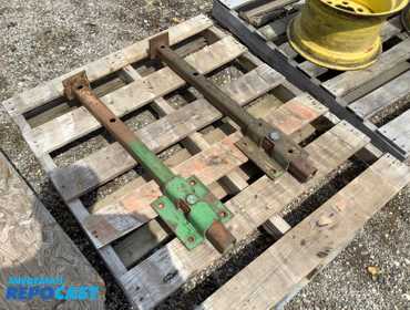 Two matching John Deere implement stands, heavy duty, adjustable height universal fitting, jack...