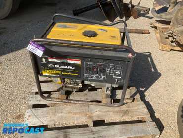 Subaru RGX4800 generator, 1114 metered hours, 120/240 volt AC power outlets and 12 volt DC...