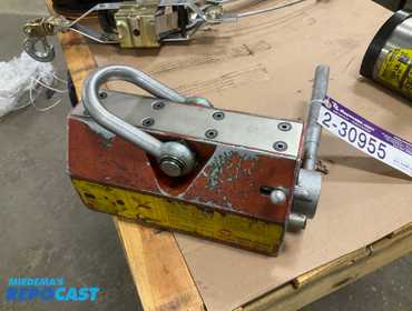 ECE Model ELM-600 Lifting Magnet, rated for 600 lbs round steel and 1,320 lbs plate steel, Works