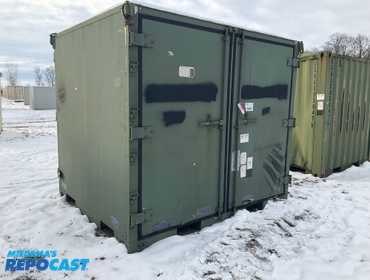  AAR Mobility Systems aluminum shipping / ground container, 104.5” x 84.5” x 91”T, interior...