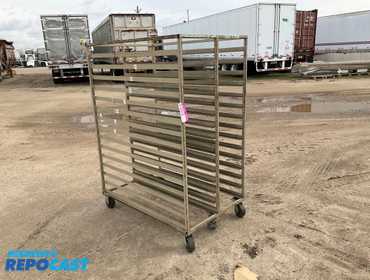 Repocast.com® | Steel Rack on Casters, has angle...