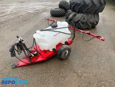 Fimco Towable Lawn Sprayer, 40 gallon poly tank, manual fold spray bar, 7’ wide extended, spray...