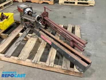 Lot of (1j Craftsman Variable Speed Wood Lathe, and (1) Ridgid Yoke Vise with Pipes