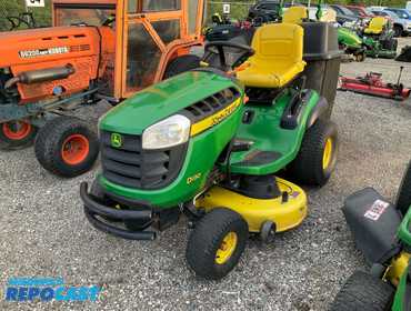John Deere D130 w/ bagger. Runs, drives, mows. 100 series.