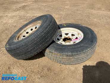 Repocast.com® | (2) Used 235/85R16 Trailer Tires on 8...