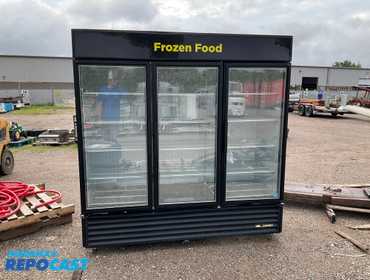 Lot of (1) True GDM-72F-LD 3-Door Freezer, measures 77.75”w x 29.75”d x 80.75”h.
