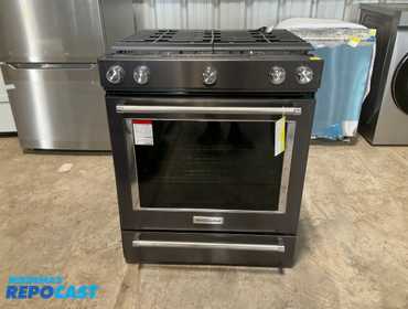 KitchenAid KSGG700EBS3 5.8 Cu. Ft. Slide-In Gas Convection Range