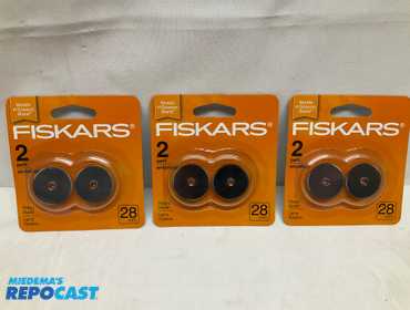 Lot De 12 Lames Rotatives Fiskars 28mm - Pack De 6 X 2 Pièces, Acier, #95417097J