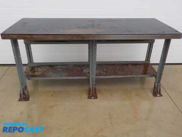 Industrial work station, 72" x 29" x 34" tall
