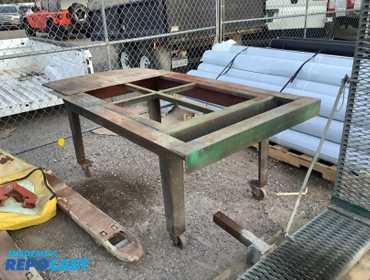 Large, heavy-duty metal rolling welding table