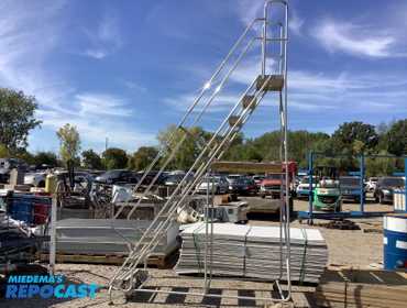 Stainless Steel Staircase on Wheels Approximately 12’ Tall