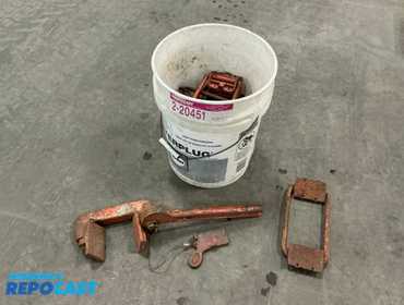 Jack wrench for woodworking, including many additional accessory pieces for use. 