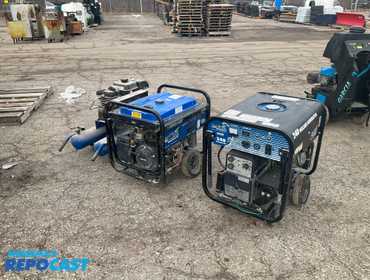 Power-Quip industrial 240 welder/generator, Power-quip industrial G8000 pro generator, and Power...