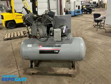 Ingersoll Rand T30 Air Compressor, Baldor 7-1/2hp 208-230/460 Volt 3 Phase Motor, Compressor...